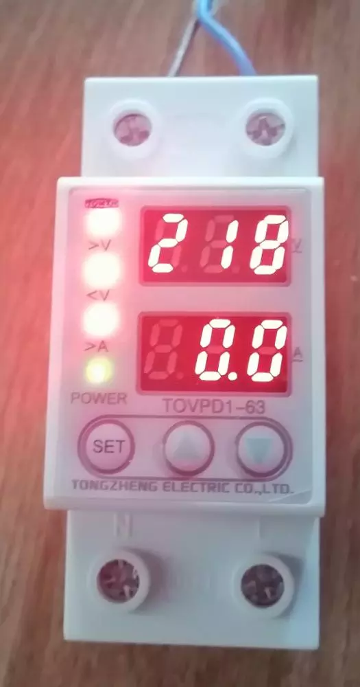 60A Din Rail 230V Adjustable Over and Under Voltage Protective Device Protector Relay Monitor Current Limit