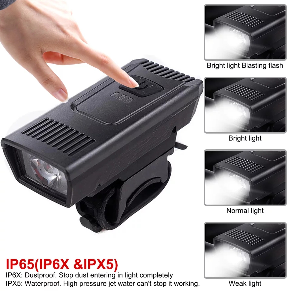 T6 LED Bead 10000Mah Bike Light USB Rechargeable 3000 Lumens Bike Headlight Super Bright Flashlight Front Lights TORCH