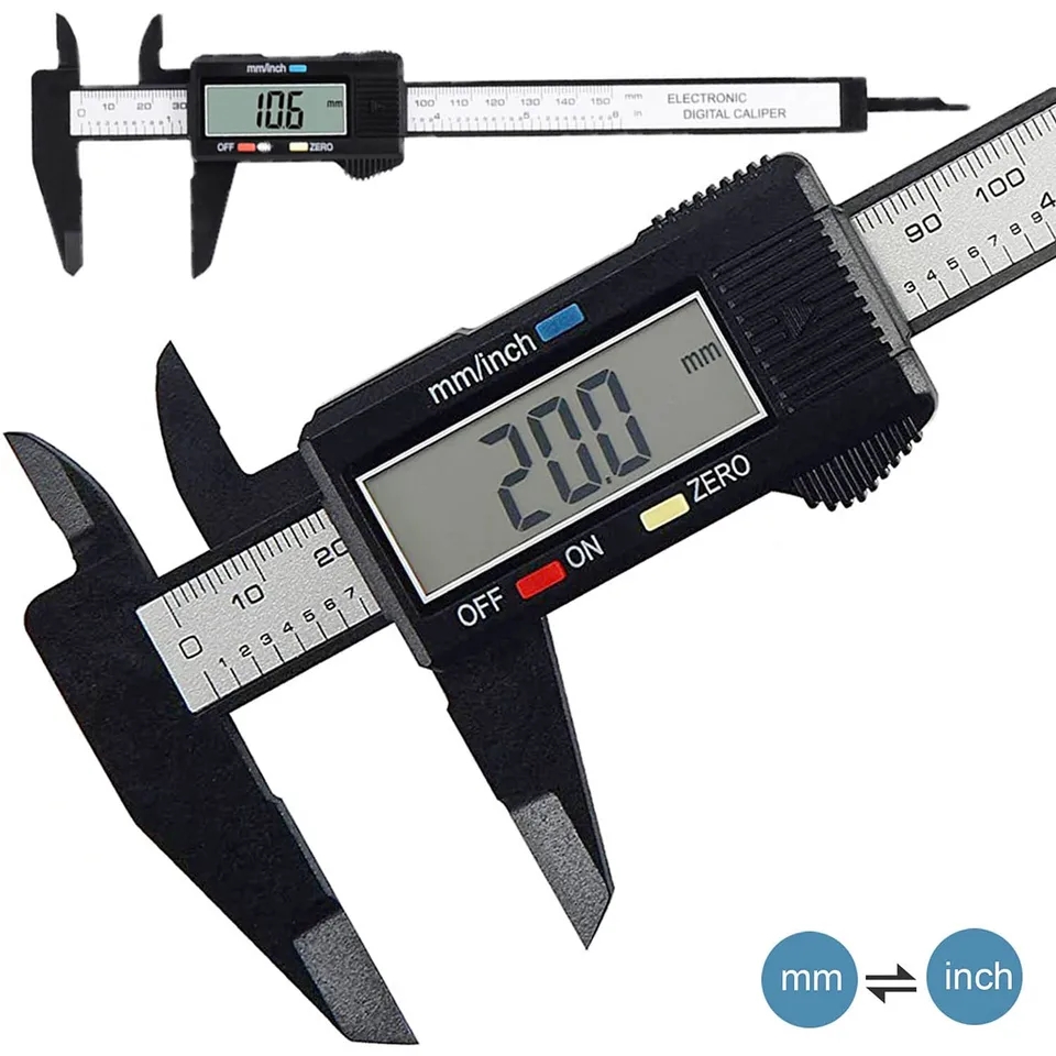 150mm Electronic Digital Caliper Measuring Tool with Inch/Millimeter Conversion and Extra Large LCD Screen