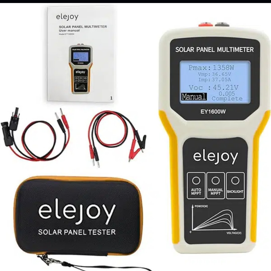 ELEJOY EY1600W LCD MPPT solar panel multimeter smart current tester voltage tester digital power PV meter 1600w