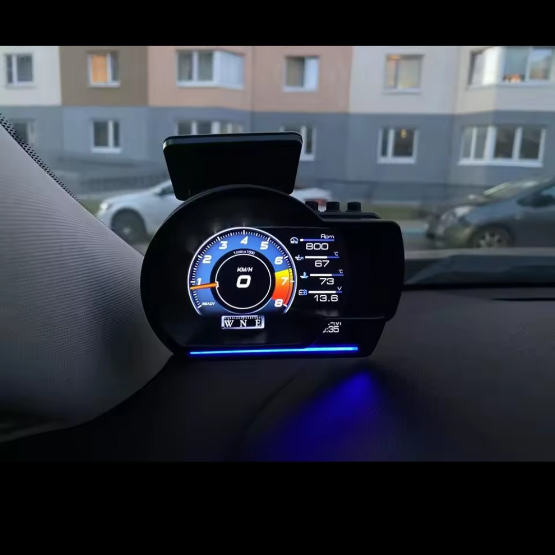 OBD2 HUD Gauge Display, Heads Up Display for Cars, Digital Speedometer, Tachometer, Water Temp Gauge, Multi-Data Smart Gauge (A500) - Image 3