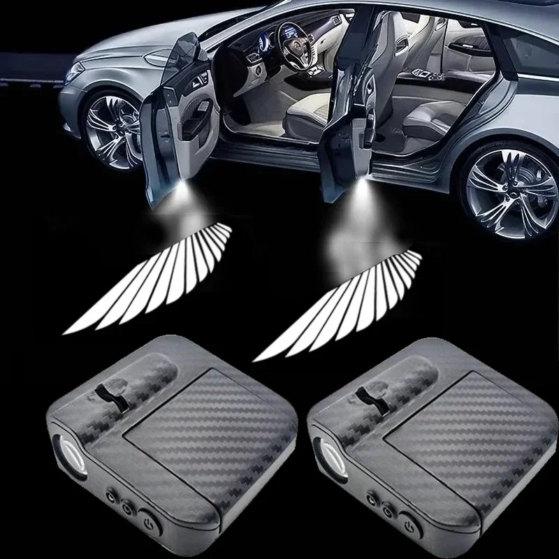 Angel Wings, Wings, Door Welcome Light Projection, Door Opening Sensor, Car Atmosphere Light Modification, Decoration, Wireless, logo