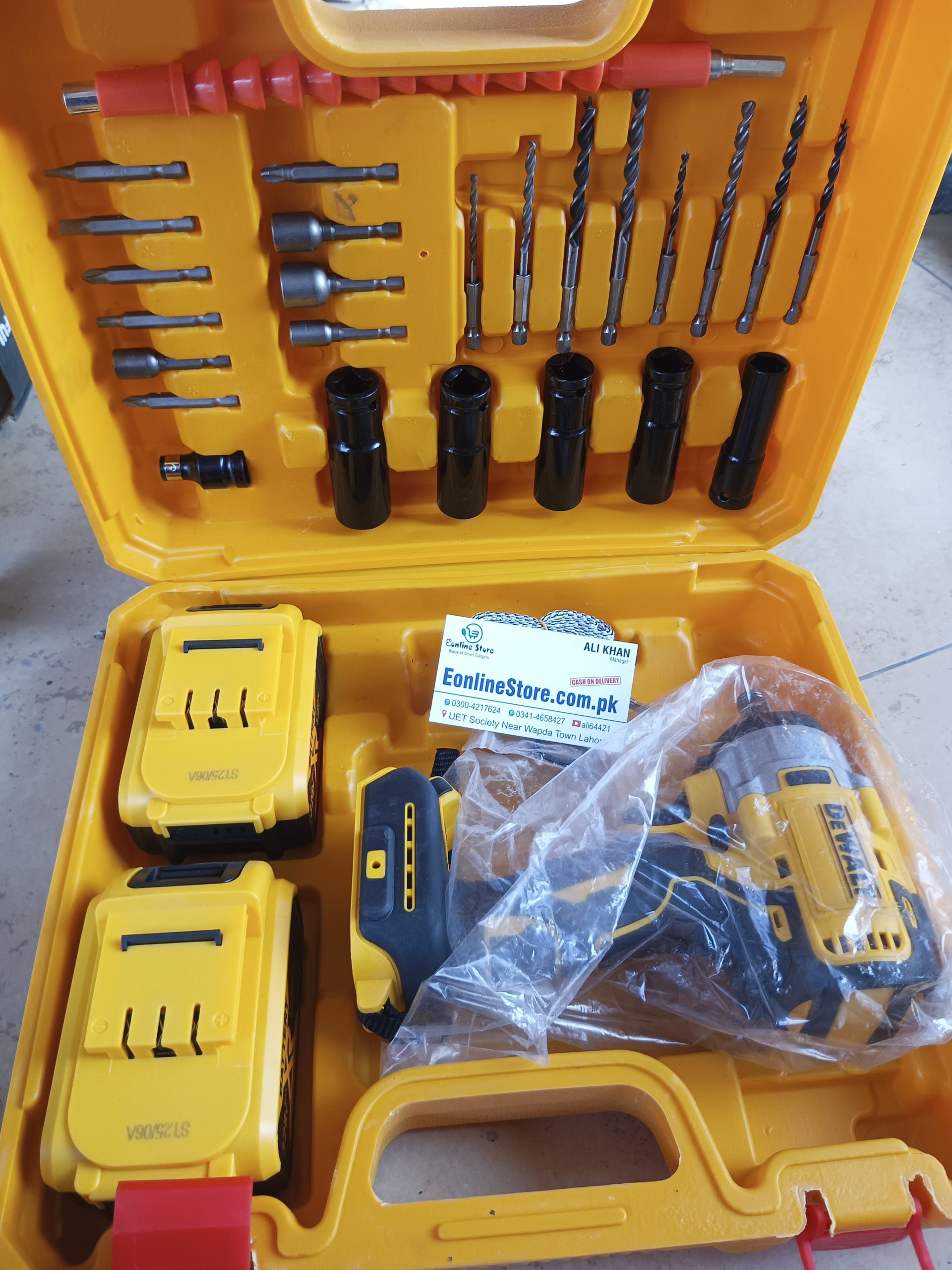Professional Dewalt 328v 6ah 4 in 1 Heavy duty Impact Wrench Toolkit & Double batteries with Fast charger briefcase packing - Image 4