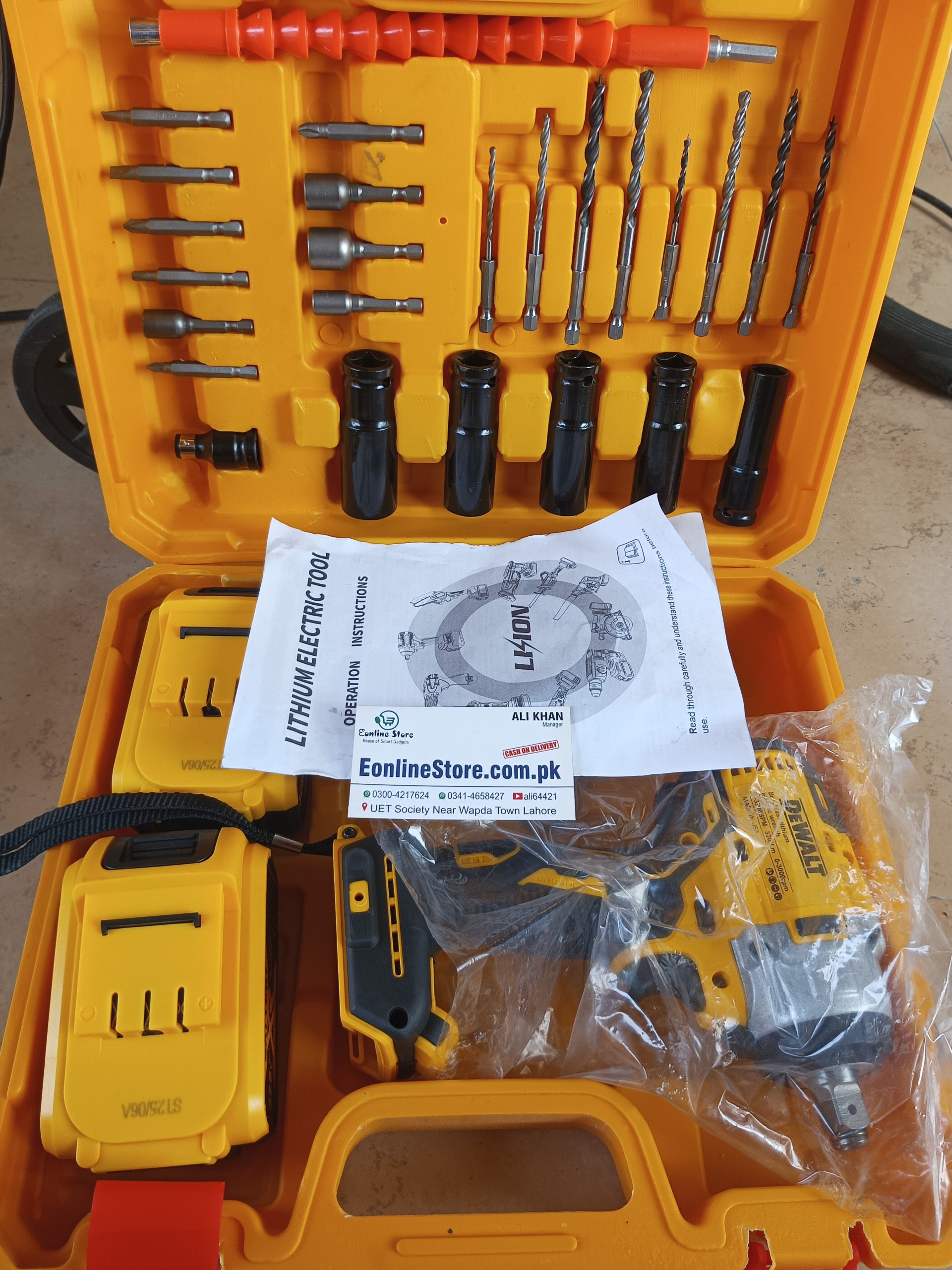 Professional Dewalt 328v 6ah 4 in 1 Heavy duty Impact Wrench Toolkit & Double batteries with Fast charger briefcase packing - Image 10