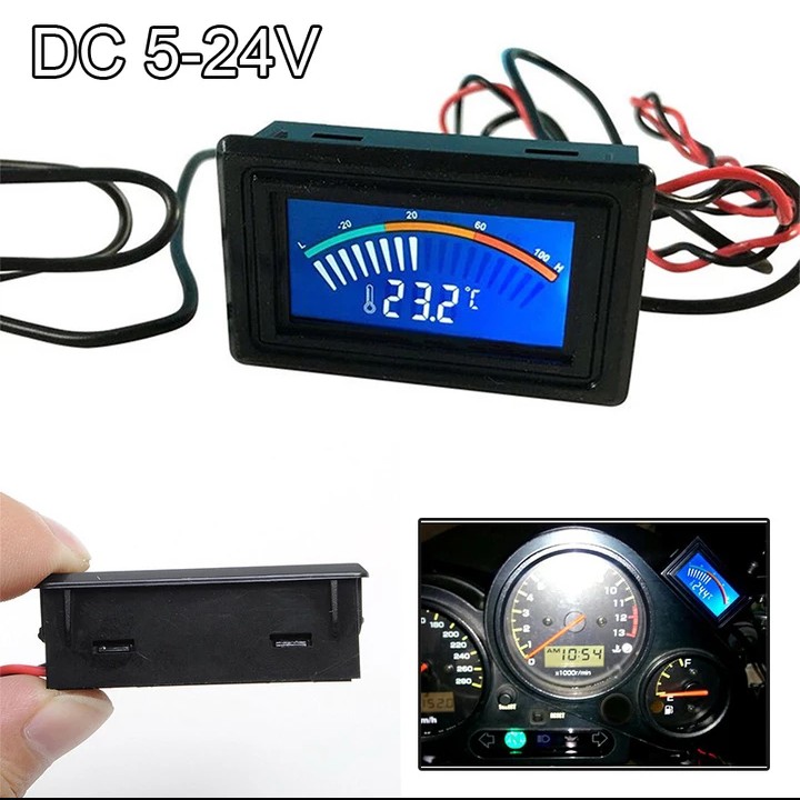 DC 5-25v LCD Pointer Digital Thermometer Car Water Temperature Meter Gauge C/F NTC Sensor for Computer Case Air Conditioning Boilers