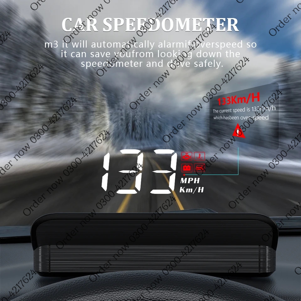 M3 Auto OBD2+USB GPS Head-Up Display Auto Electronics HUD Projector Display Digital Car Speedometer Accessories For All Car