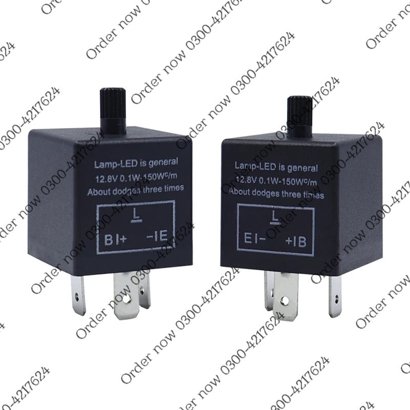3 Pin Electronic Flasher Relay, 12V Adjustable LED Light Flasher Blinker Relay Turn Signal Light Blinker Fix for Turn Signal Indicator relay