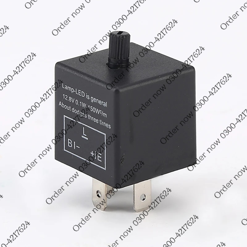 3 Pin Electronic Flasher Relay, 12V Adjustable LED Light Flasher Blinker Relay Turn Signal Light Blinker Fix for Turn Signal Indicator relay - Image 5