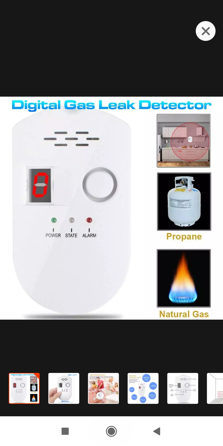 Natural Gas Detector, Plug-in Propane Gas Detector for Home & RV, Gas Leak Detector for LNG, LPG, Methane