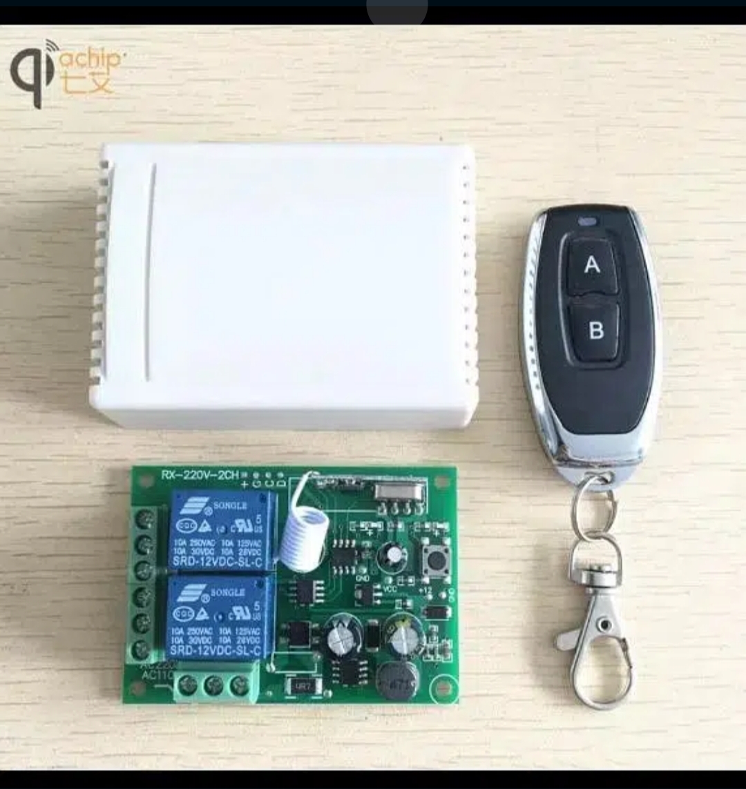 Wireless Remote Control Switch AC 250V 110V 120V 220V 230V 2-Channels Relay Receiver Module and RF 433 Mhz Remote Controls QIACHIP KR2202-4&KT01/KT05