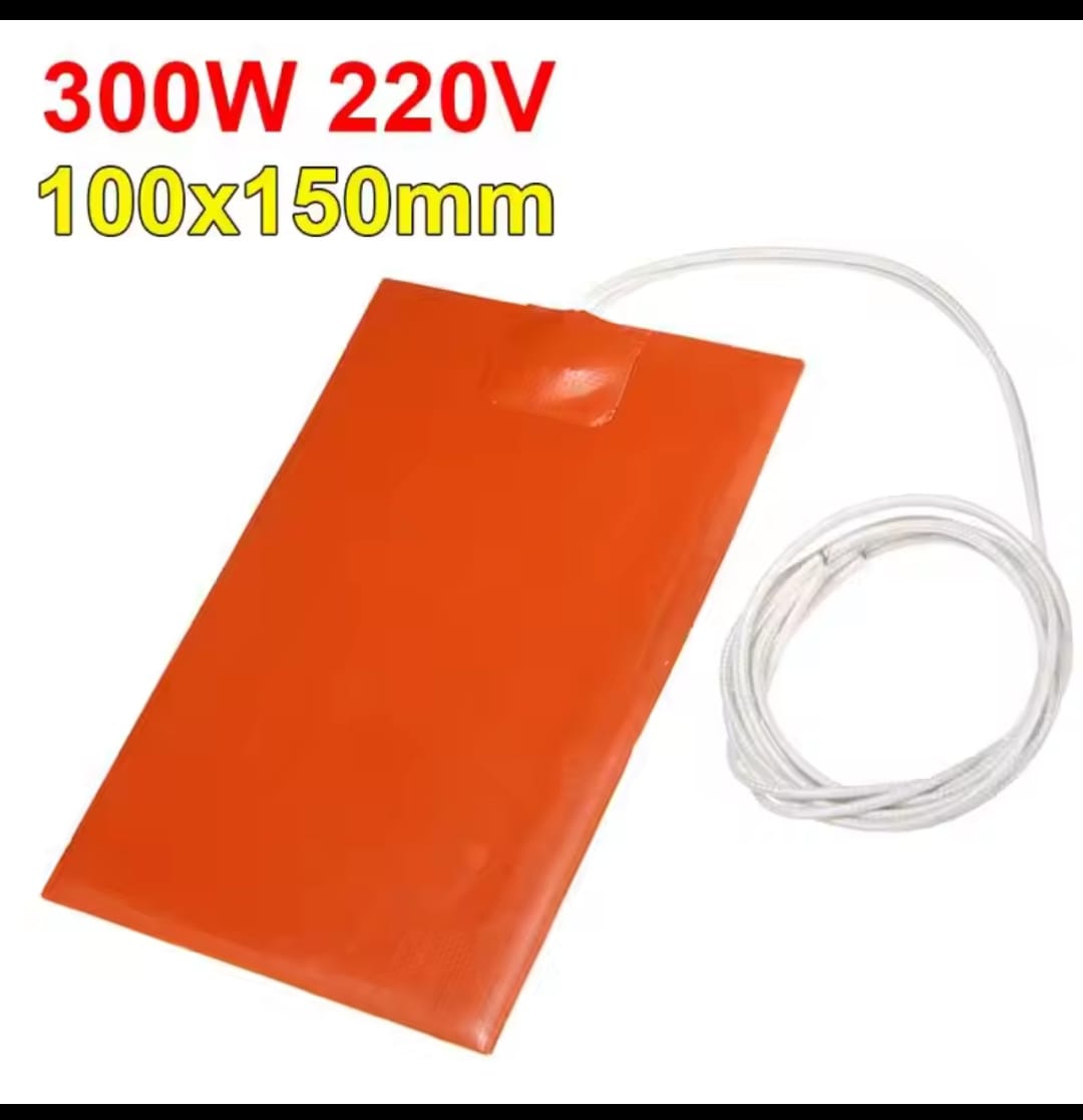 300W 220V Car Engine Oil Tank Heating Mat Fuel Tank Water Tank Rubber Silicone 10x15cm Waterproof Heater Pad Warming Heater Pad